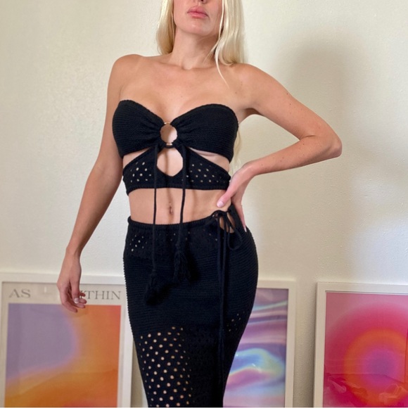 Outcast Clothing Crochet Skirt and Top Set - Picture 4 of 6